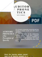 Auditory Phonetics