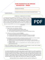 1° Grado Evaluación Diagnostica de Ciencias Sociales