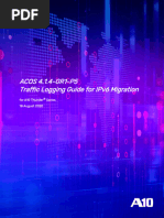 Acos 4.1.4-Gr1-P5 Traffic Logging Guide For Ipv6 Migration: For A10 Thunder Series 18 August 2020