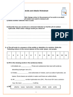 Worksheet 9 Acid and Alkalis