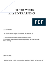 Monitor Work Based Training Gayan