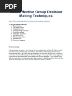 Decision Making Techniques