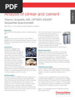 Analysis Clinker Cement ARL OPTIMX WDXRF