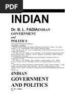 Indian Government and Politics - B.L Fadia