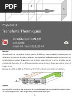 Conduction Corrigés TD