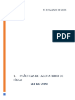 Práctica Ley de Ohm