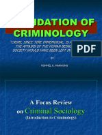 Foundation of Criminology