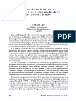 Fascisme Et Anti-Fascisme Autour de La Guerre Civile Espagnole Dans Le Québec Des Années Trente