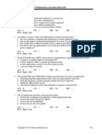 Chapter 10 Pay For Performance: Incentive Rewards: Multiple Choice