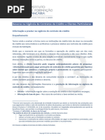 Deveres Na Vigência de Contratos de Crédito A Clientes Particulares