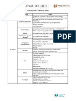 7° Basico Lista de Utiles 2023