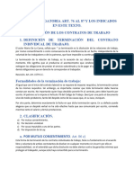 I. Terminación de Los Contratos de Trabajo