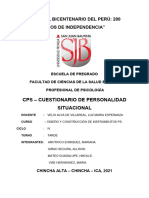 Cuestionario de Personalidad Situacional - Cps - Informe