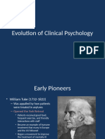 Evolution of Clinical Psychology