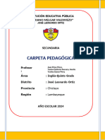 CARPETA PEDAGOGICA-INGLÉS UA 1-QUINTO GRADO B-2024-Juan Pérez Pérez