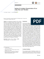 Experimental Determination of Cavitation Characteristics of Low Specific Speed Pump Using Noise and Vibration