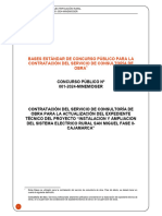 Bases Estándar de Concurso Público para La Contratación Del Servicio de Consultoría de Obra