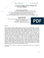 Global Competency Assessment of Graduate Students of Batangas State University, Philippines