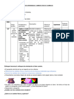 SESION DE APRENDIZAJE Cambios Fisicos y Quimicos.