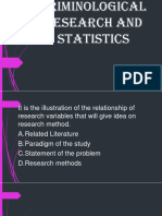 Criminological Research and Statistics