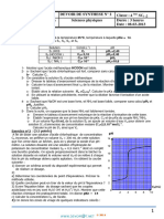 Devoir de Synthèse N°2 - Sciences Physiques Chimie PH Et Dosage Physique Oscillations Mécaniques - Bac Sciences Exp (2012-2013) MR EL Hafi Mustapha