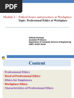 Lecture 4. Professional Ethics at Workplace