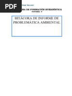 Bitácora de Problemática. Tutoría V