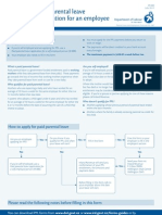 Paid Parental Leave Application For An Employee