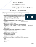 CVD Test - Pharmacy Post-Basic 3rd