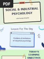 Problems & Limitations of Industrial Psychology