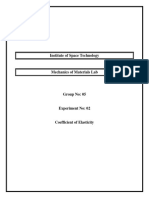 Coefficient of Elasticity