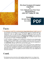 PSA Sical Terminals (P) Limited (Appellant) vs. V.O. Chidambranar Port Trust (Respondent(s) ) (2021 SCC Online SC 508)