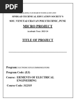 Micro Project Format Eee-1