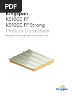 Kingspan KS1000 FF KS1000 FF Strong Product Data Sheet: Roof Panel With K-Roc® Mineral Wool Insulation Core