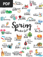 Spring Bucket List