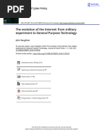 The Evolution of The Internet From Military Experiment To General Purpose Technology