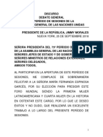 2018.09.25. - Discurso JMorales en 73 . AGONU