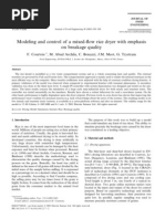 Modeling and Control of A Mixed - Ow Rice Dryer With Emphasis On Breakage Quality