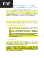 El REALISMO Y EL NATURALISMO - Segunda Evaluación