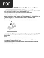 ENSINO MÉDIO - Lista de Exercícios - Física - 2° Ano - Prof. Hernando