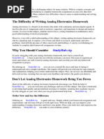 Analog Electronics Homework