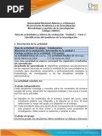 Guía de Actividades y Rúbrica de Evaluación - Unidad 1 - Fase 2 - Identificación Del Problema de La Investigación