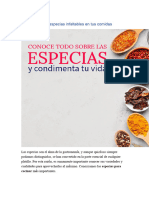 Condimentos y Especias Infaltables en Tus Comidas