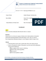 Dysphagia Screening Tool Revised