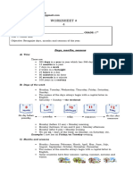 Worksheet Quinto Basico 4