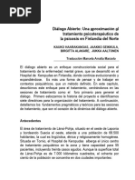 Dialogo Abierto Una Aproximacion Al Tratamiento Psicoterapeutico de La Psicosis en Finlandia