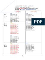 .SAS First Semester Tentative Exam Time Table 2024-1