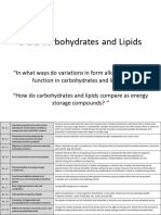 Carbohydrates and Lipids