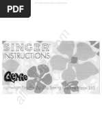 Singer Genie 353 Sewing Machine Instruction Manual