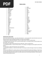 Stative Verbs: Prof. Mrs El Idrissi